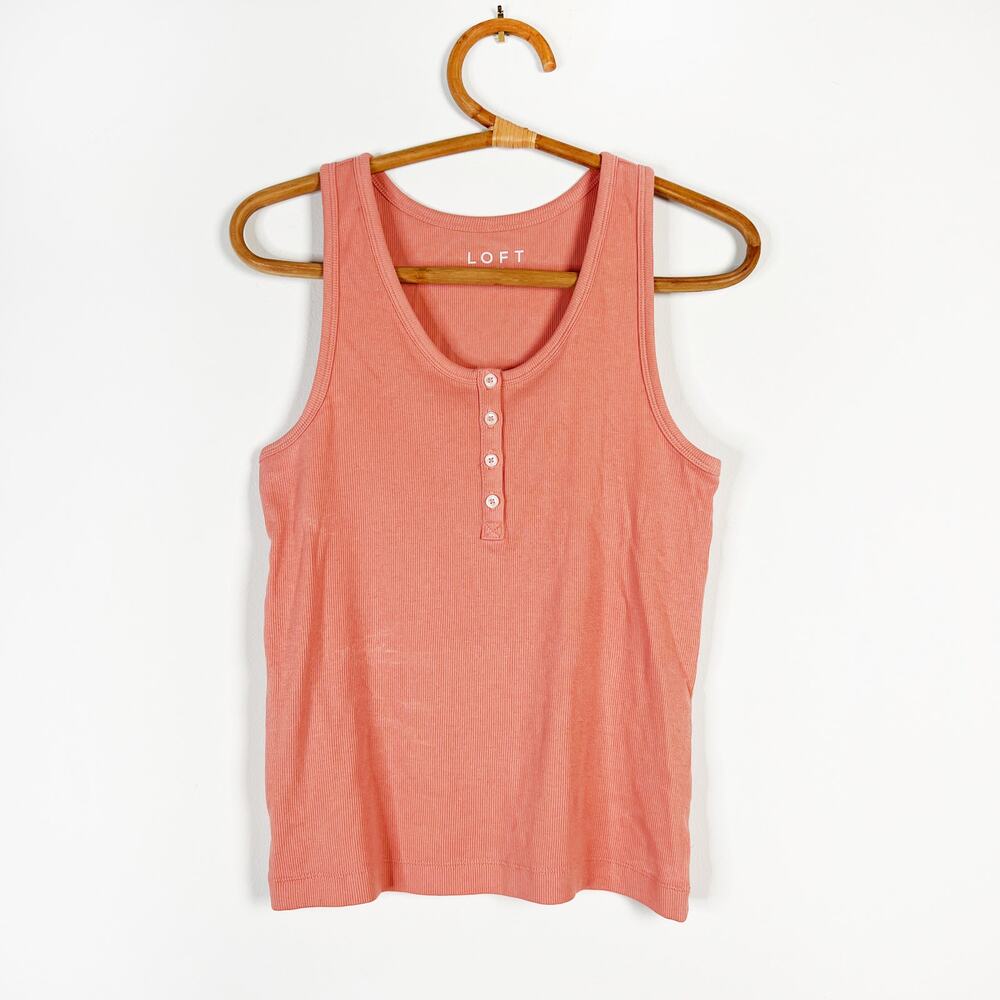 Loft Pink Tank Top Size Medium - Picture 6 of 6